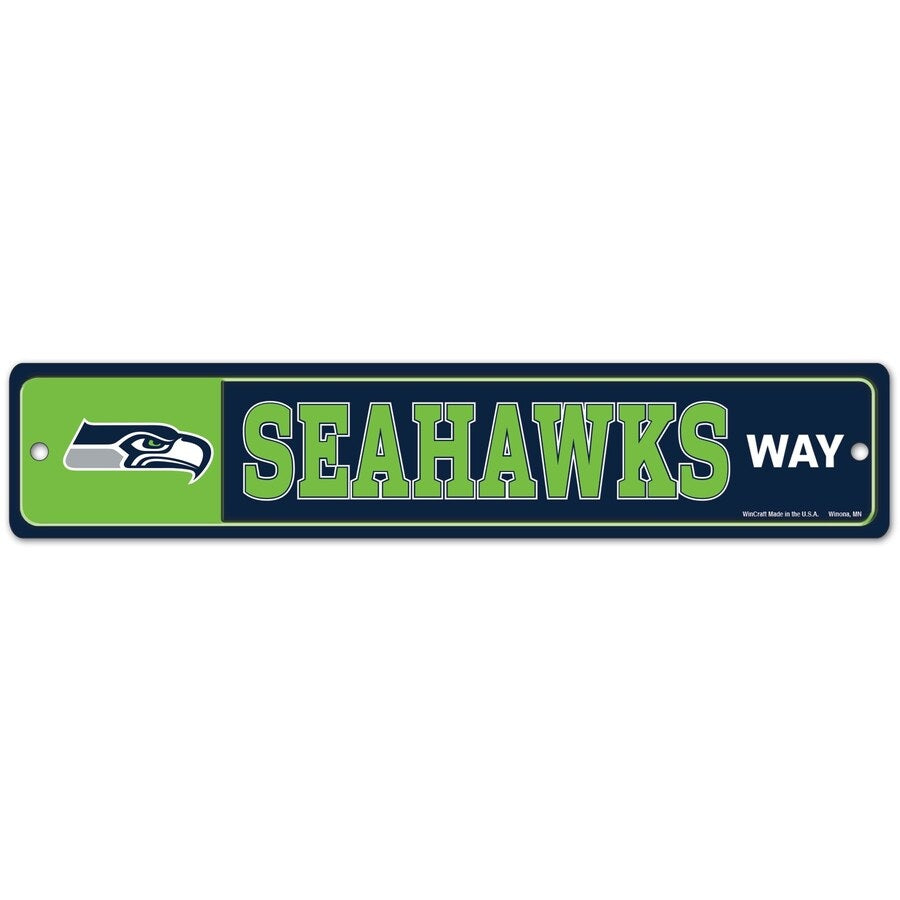Seattle Seahawks Sign 3.75x19 Plastic Street Style - Special Order