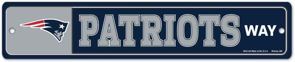 New England Patriots Sign 3.75x19 Plastic Street Style - Special Order