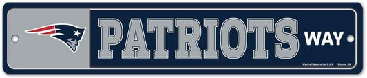 New England Patriots Sign 3.75x19 Plastic Street Style - Special Order