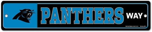 Carolina Panthers Sign 3.75x19 Plastic Street Style - Special Order