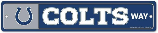 Indianapolis Colts Sign 3.75x19 Plastic Street Style - Special Order