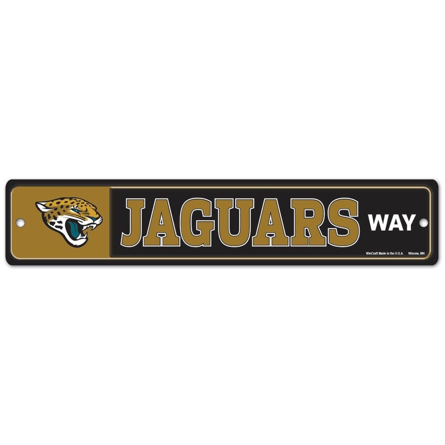 Jacksonville Jaguars Sign 3.75x19 Plastic Street Style - Special Order