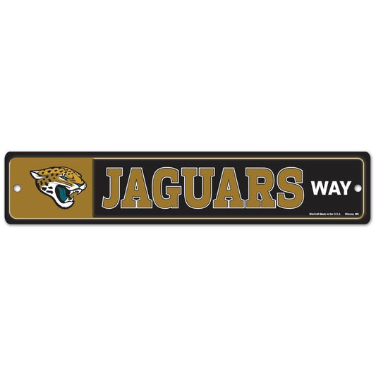 Jacksonville Jaguars Sign 3.75x19 Plastic Street Style - Special Order