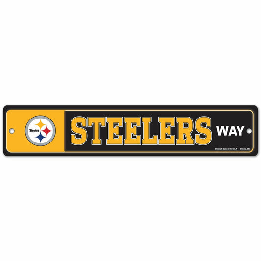Pittsburgh Steelers Sign 3.75x19 Plastic Street Style - Special Order
