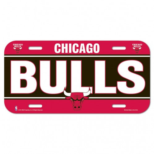 Chicago Bulls License Plate Plastic - Special Order