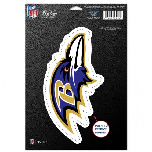 Baltimore Ravens Magnet 6.25x9 Die Cut Logo Side View Design - Special Order
