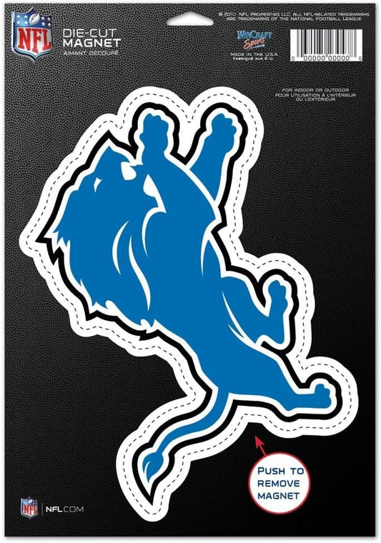 Detroit Lions Magnet 6.25x9 Die Cut Logo Design - Special Order