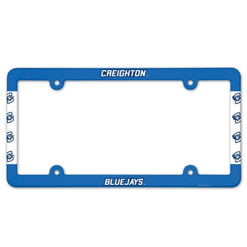 Creighton Bluejays License Plate Frame Plastic Full Color Style - Special Order