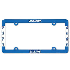 Creighton Bluejays License Plate Frame Plastic Full Color Style - Special Order