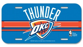 Oklahoma City Thunder License Plate Plastic - Special Order