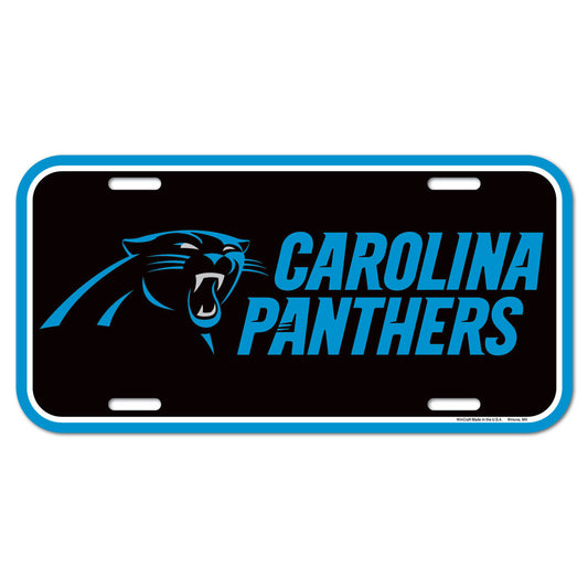 Carolina Panthers License Plate Plastic