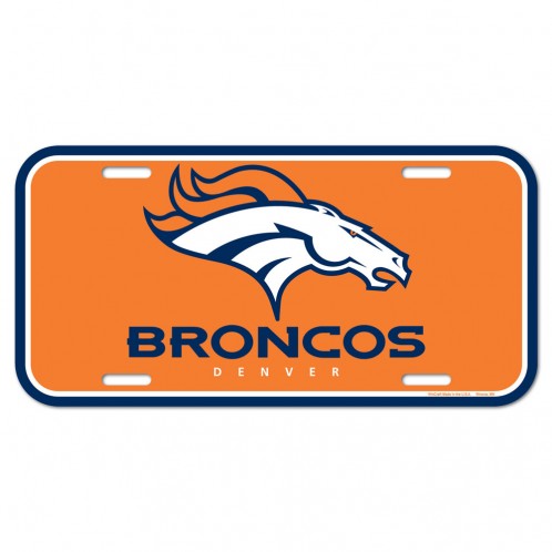 Denver Broncos License Plate Plastic