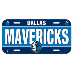 Dallas Mavericks License Plate Plastic