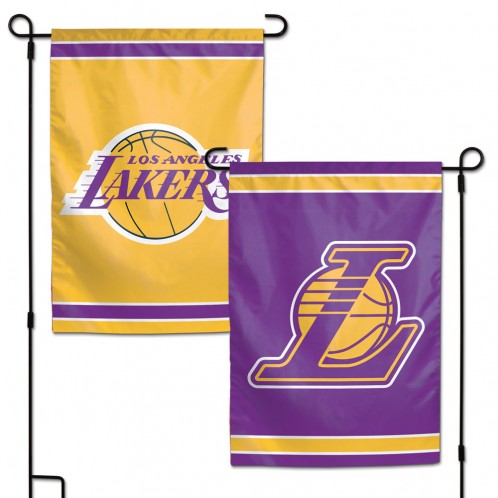 Los Angeles Lakers Flag 12x18 Garden Style 2 Sided - Special Order