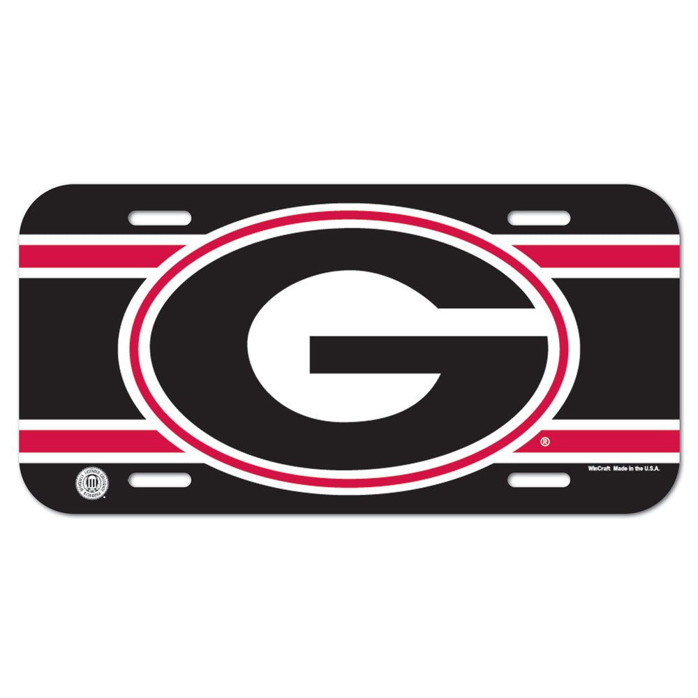 Georgia Bulldogs License Plate Plastic