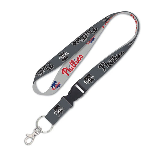 Philadelphia Phillies Lanyard with Detachable Buckle Charcoal - Special Order