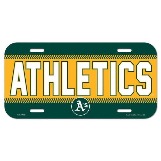 Oakland Athletics License Plate Plastic - Special Order