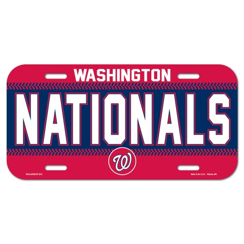 Washington Nationals License Plate Plastic - Special Order