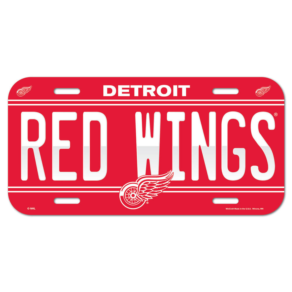 Detroit Red Wings License Plate Plastic - Special Order