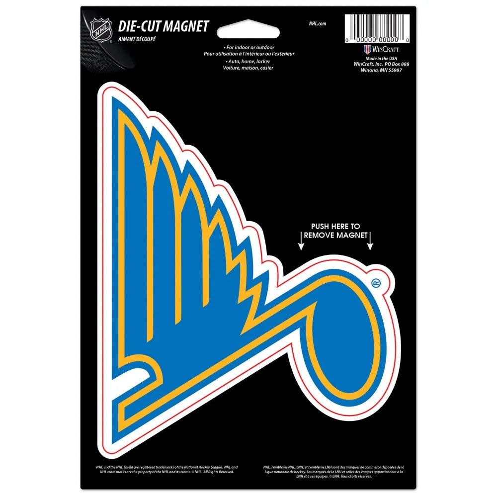 St. Louis Blues Magnet 6.25x9 Die Cut Logo Design - Special Order