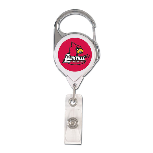 Louisville Cardinals Badge Holder Premium Retractable - Special Order