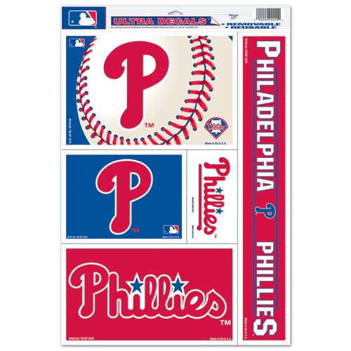 Philadelphia Phillies Decal 11x17 Multi Use 5 Piece