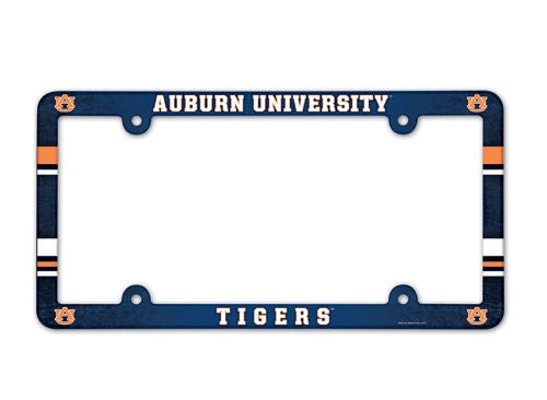 Auburn Tigers License Plate Frame Plastic Full Color - Special Order