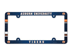 Auburn Tigers License Plate Frame Plastic Full Color - Special Order