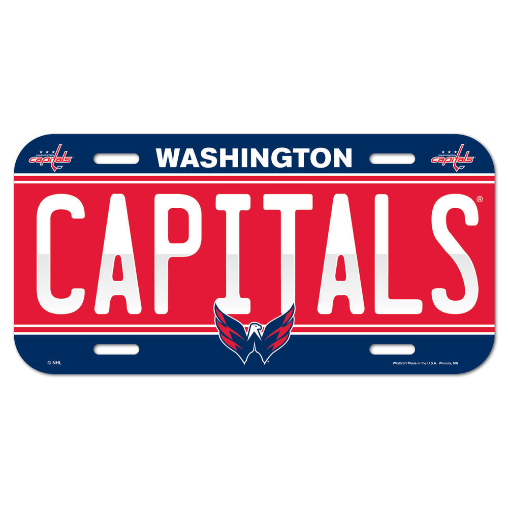 Washington Capitals License Plate Plastic - Special Order