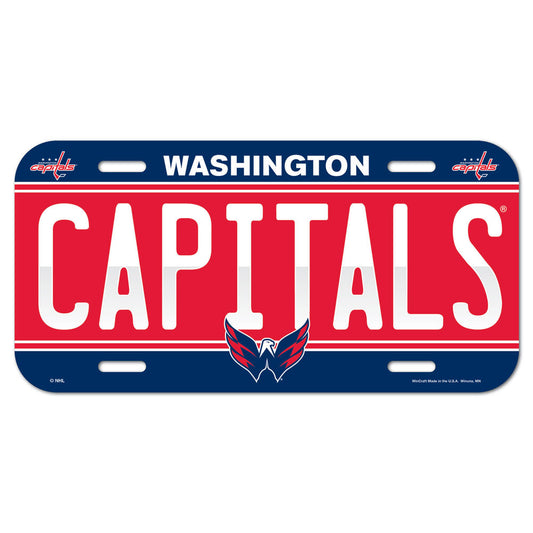 Washington Capitals License Plate Plastic - Special Order