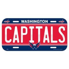 Washington Capitals License Plate Plastic - Special Order