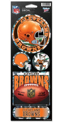Cleveland Browns Decal 4x11 Die Cut Prismatic Style