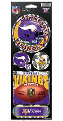 Minnesota Vikings Decal 4x11 Die Cut Prismatic Style