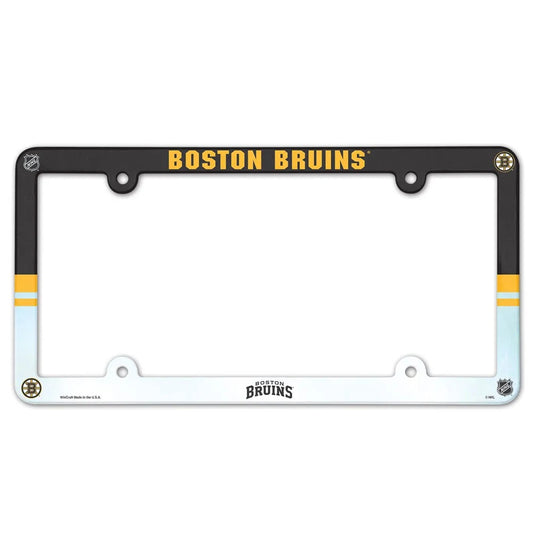Boston Bruins License Plate Frame Plastic Full Color Style - Special Order