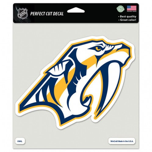 Nashville Predators Decal 8x8 Perfect Cut Color - Special Order