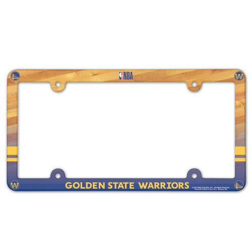 Golden State Warriors Plastic License Plate Frame Full Color Style - Special Order