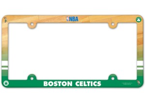 Boston Celtics License Plate Frame Plastic Full Color Style - Special Order