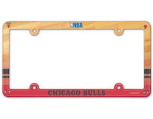 Chicago Bulls License Plate Frame Plastic Full Color Style - Special Order