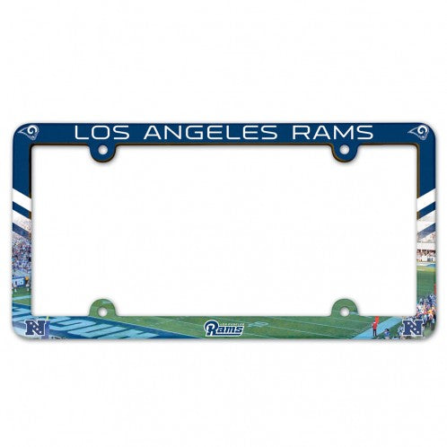 Los Angeles Rams License Plate Frame Plastic Full Color Style - Special Order