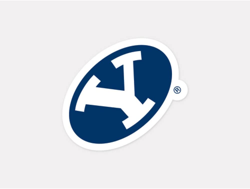 BYU Cougars Decal 4x4 Perfect Cut Color - Special Order