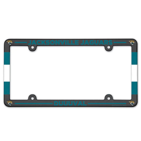 Jacksonville Jaguars License Plate Frame Plastic Full Color Style - Special Order