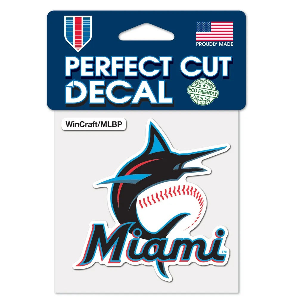 Miami Marlins Decal 4x4 Perfect Cut Color - Special Order