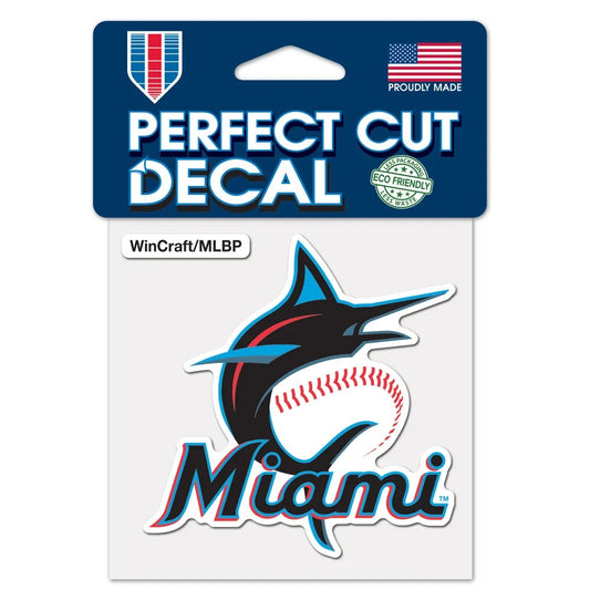 Miami Marlins Decal 4x4 Perfect Cut Color - Special Order