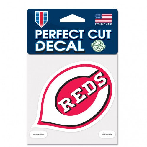Cincinnati Reds Decal 4x4 Perfect Cut Color - Special Order