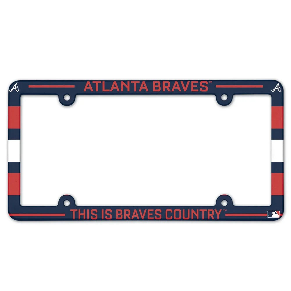 Atlanta Braves License Plate Frame Plastic Full Color Style - Special Order