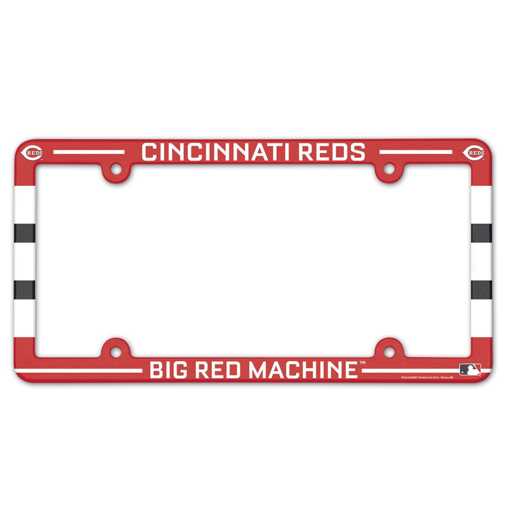 Cincinnati Reds License Plate Frame Plastic Full Color Style - Special Order