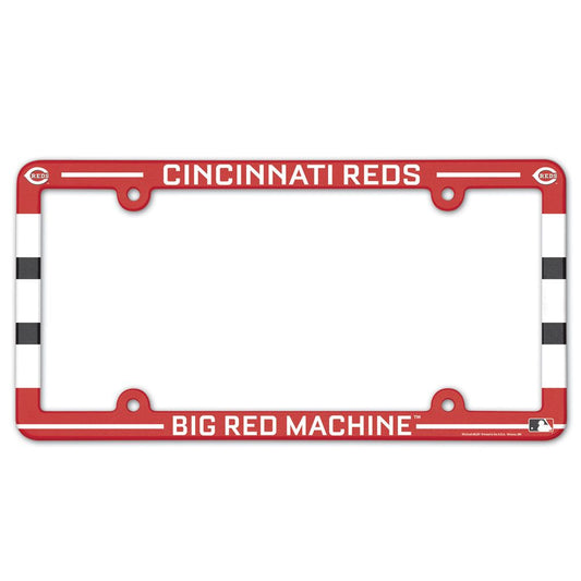 Cincinnati Reds License Plate Frame Plastic Full Color Style - Special Order