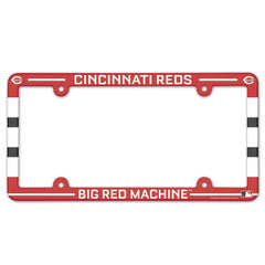 Cincinnati Reds License Plate Frame Plastic Full Color Style - Special Order