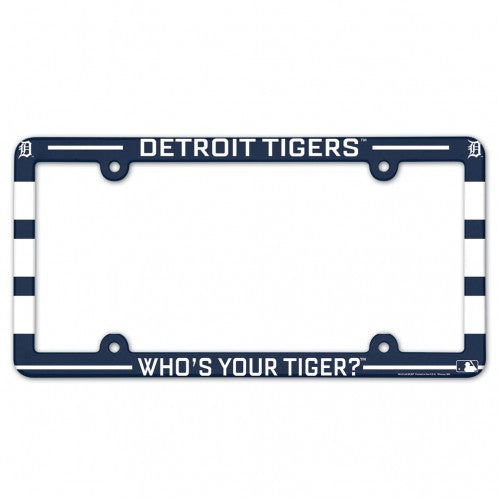 Detroit Tigers License Plate Frame Plastic Full Color Style - Special Order