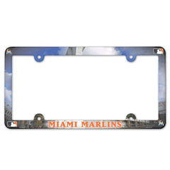 Miami Marlins License Plate Frame Plastic Full Color - Special Order